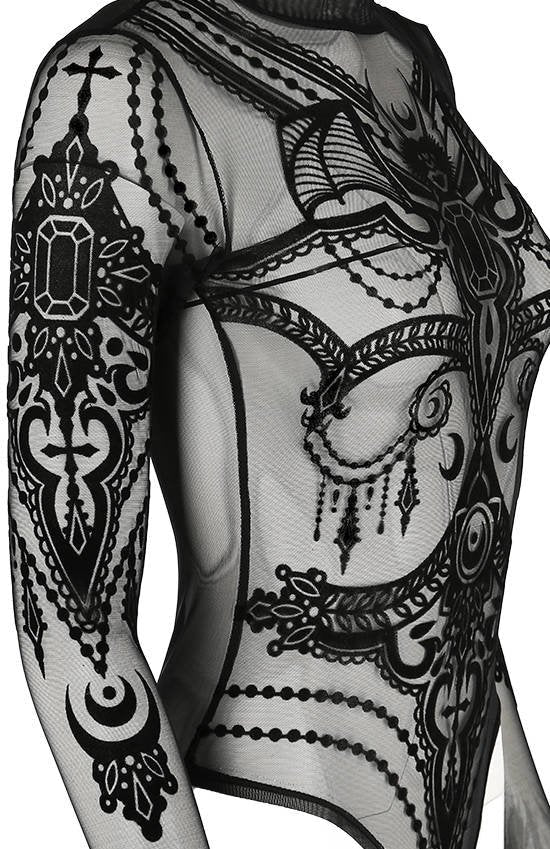 Bejewelled Bat Bodysuit - Image 3