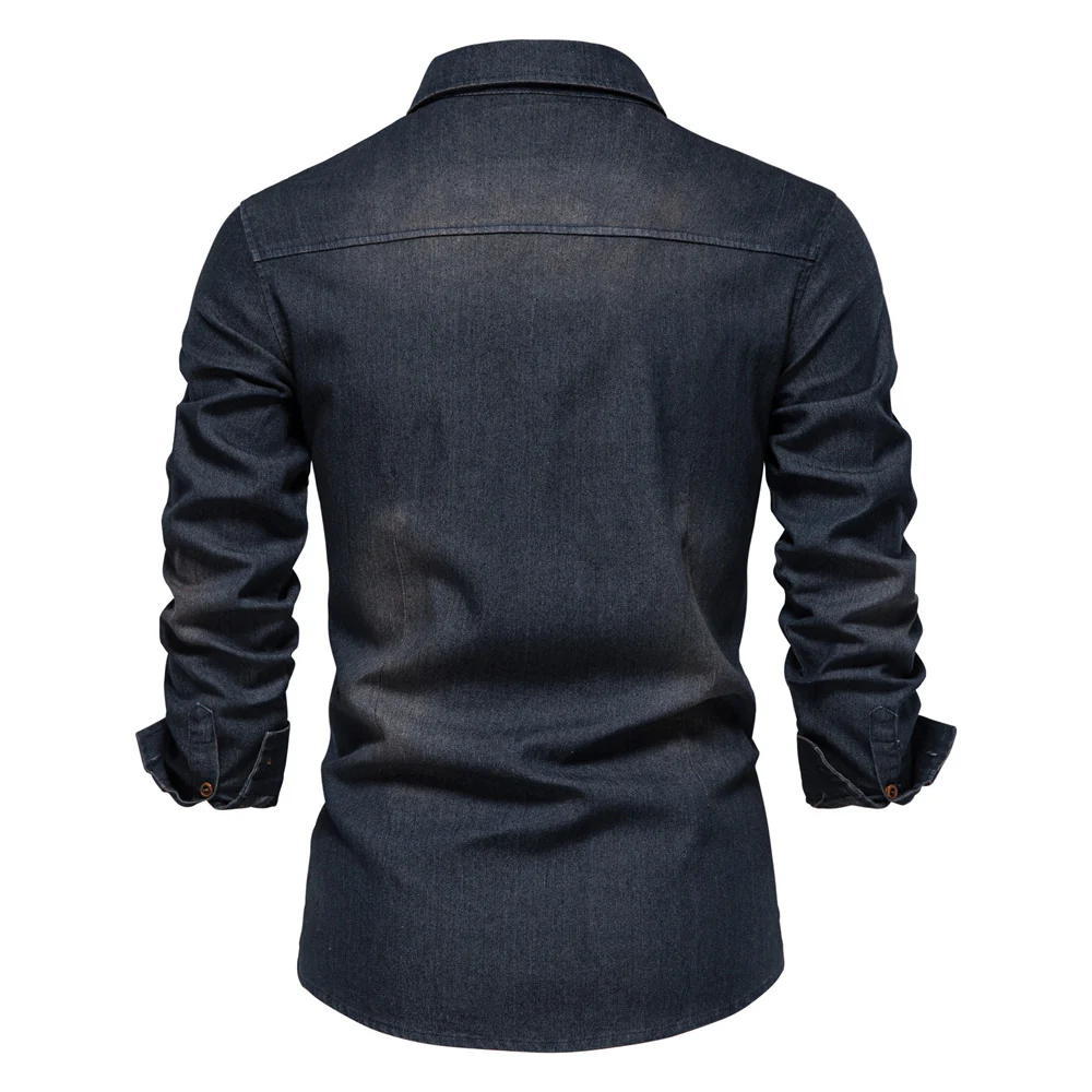 Denim Long Sleeve Shirt - Image 3