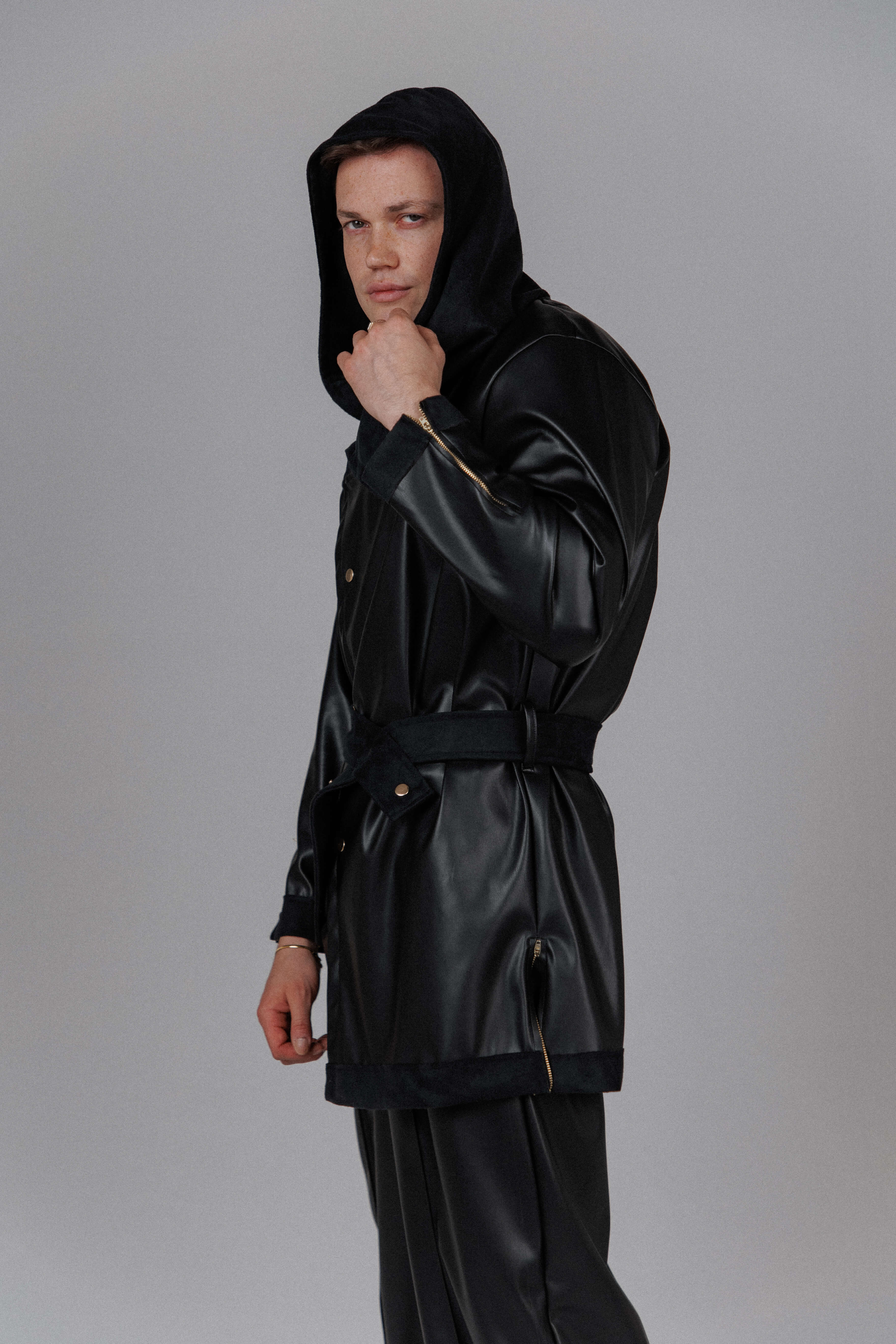 Eclipse Men's Hooded Leather Top - Image 3