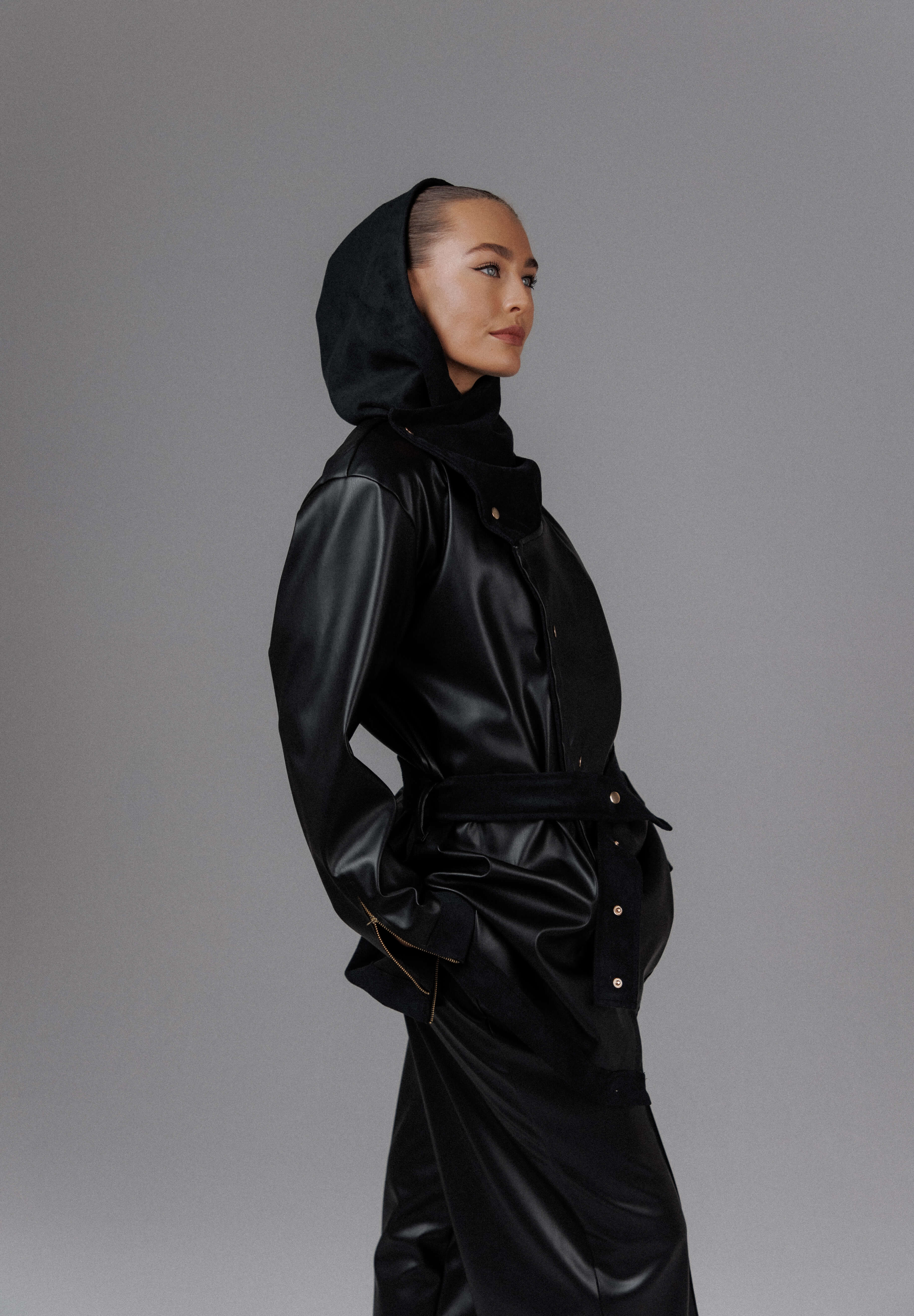 Eclipse Women's Hooded Leather Top - Image 3