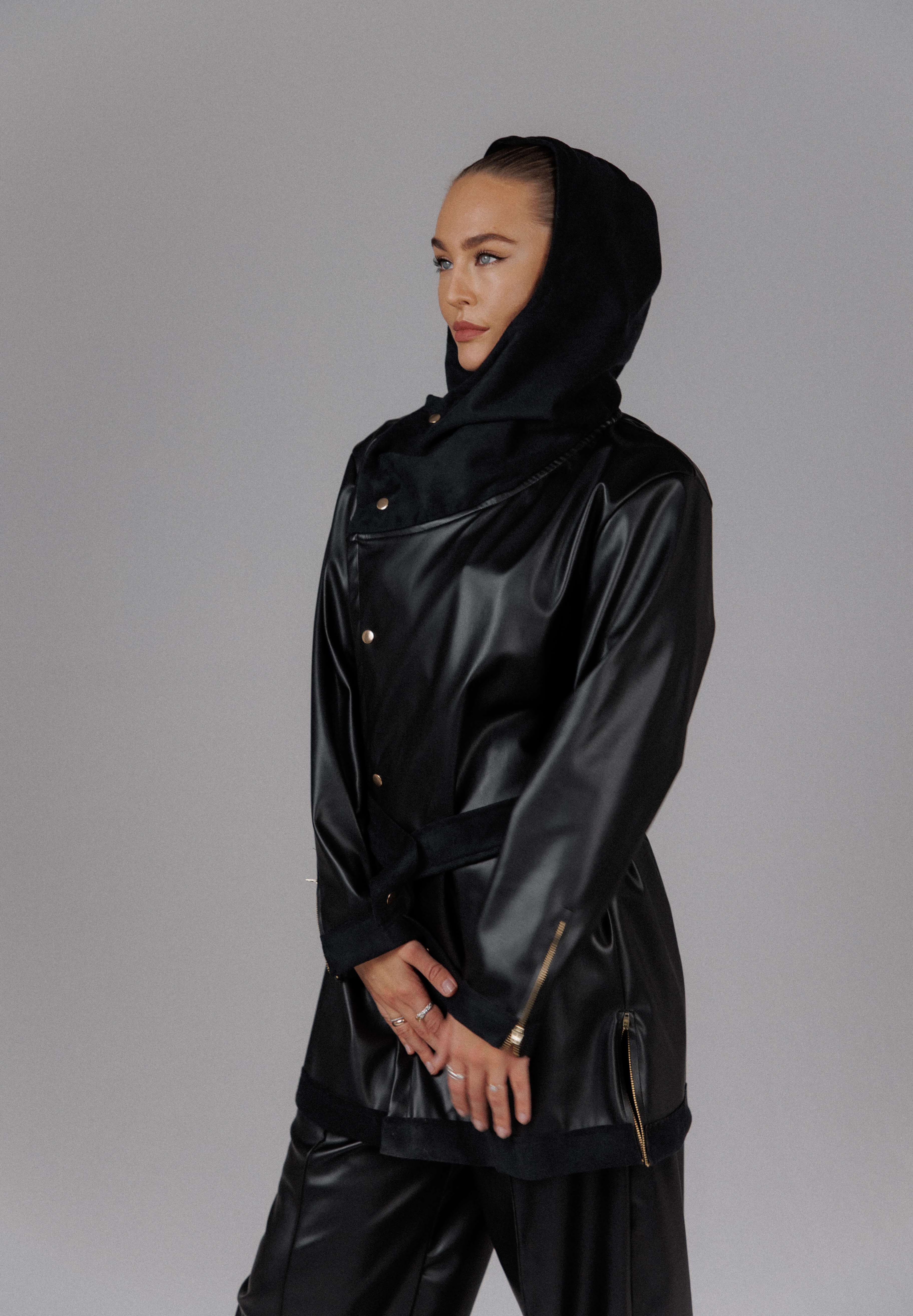 Eclipse Women's Hooded Leather Top - Image 4