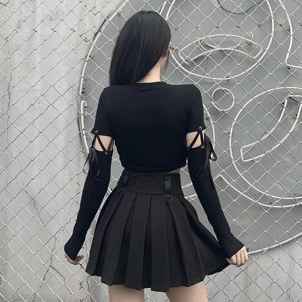 Exposed Sleeves Crop Top - Image 4