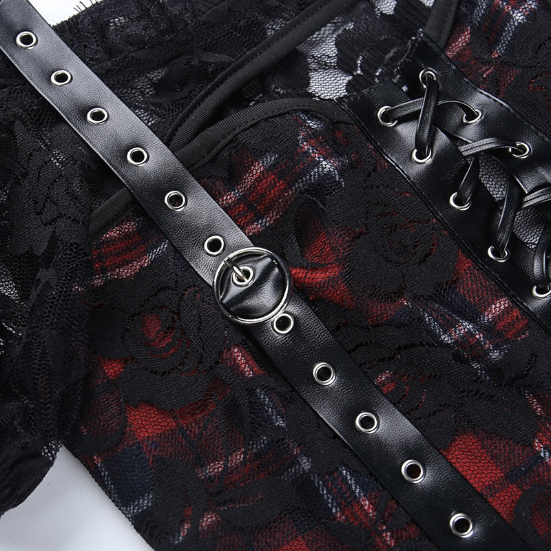 Gothic Lace Crop Top - Image 4