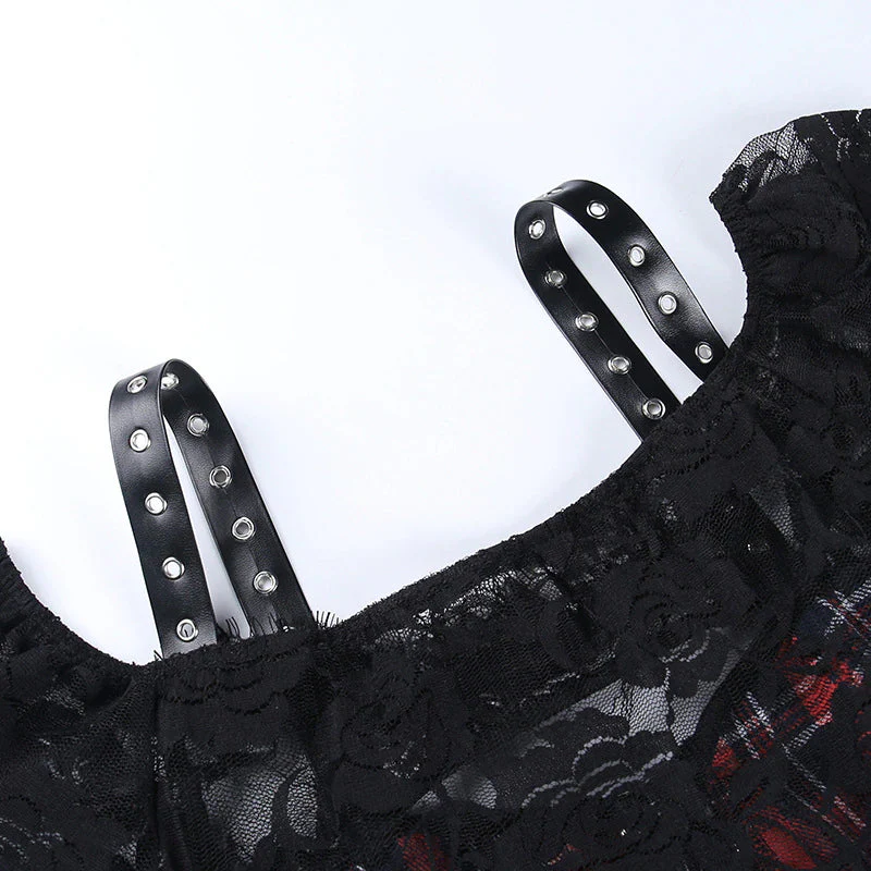 Gothic Lace Crop Top - Image 5