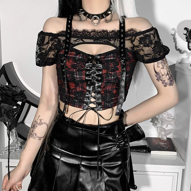 Gothic Lace Crop Top - Image 6