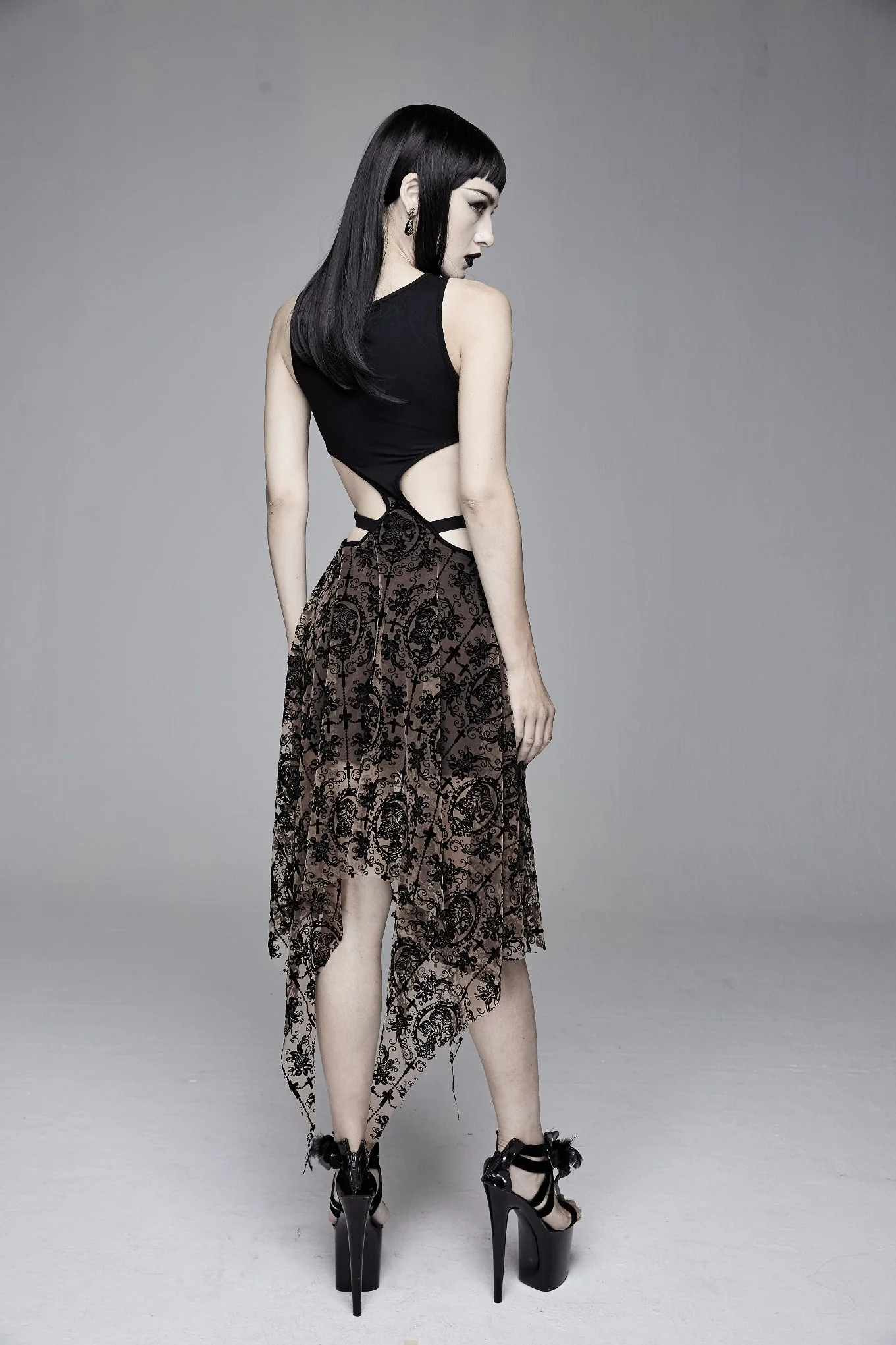 Lace Cameo Butterfly Dress - Image 8