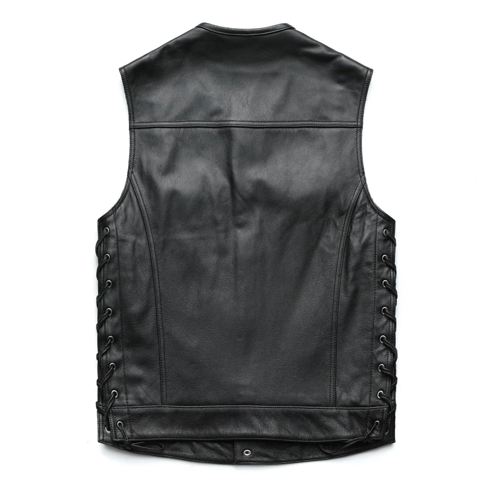 Men's Genuine Leather Vest - Image 3