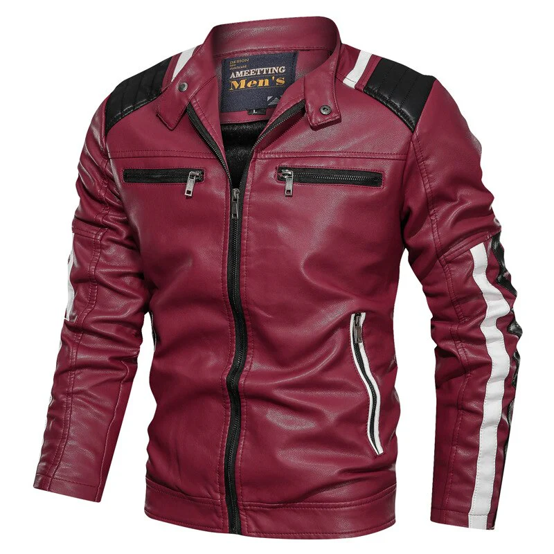 Men's Rider Leather Jacket - Image 3
