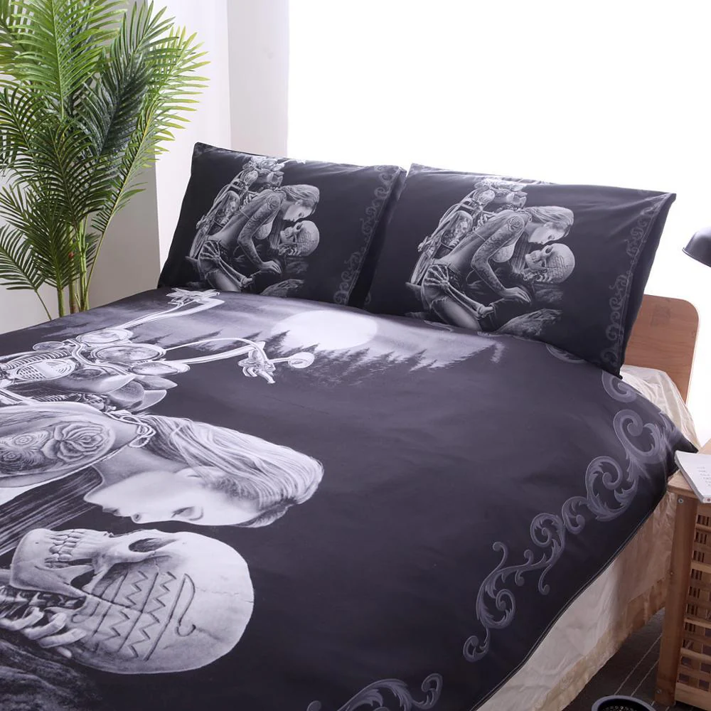 Skull Motorcycle Bedding - Image 3