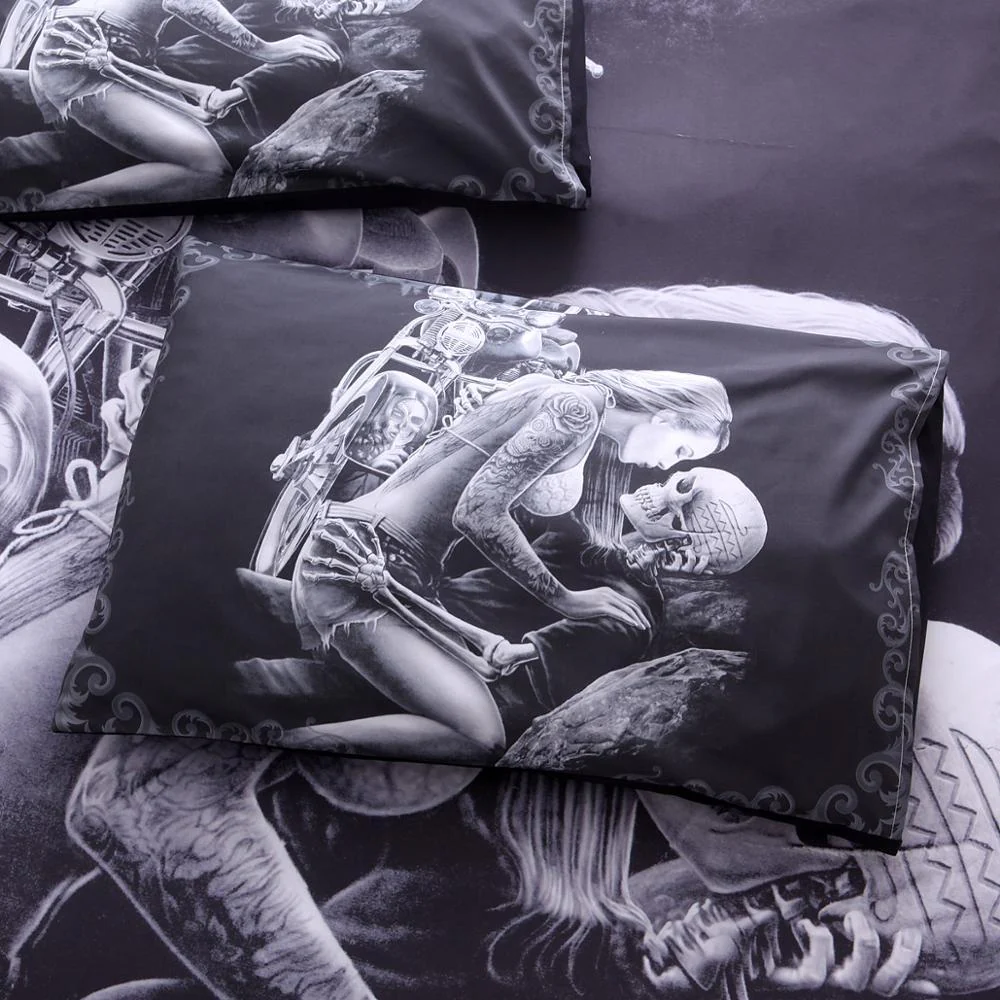 Skull Motorcycle Bedding - Image 4