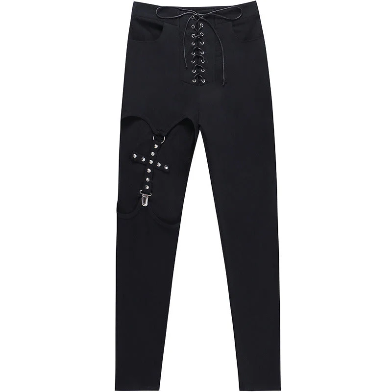 'Soulless' Lace up Jeans - Image 5