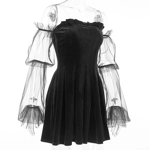 The Bubble Goth Mini Dress - Image 10