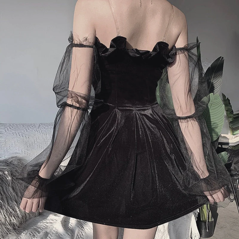 The Bubble Goth Mini Dress - Image 18
