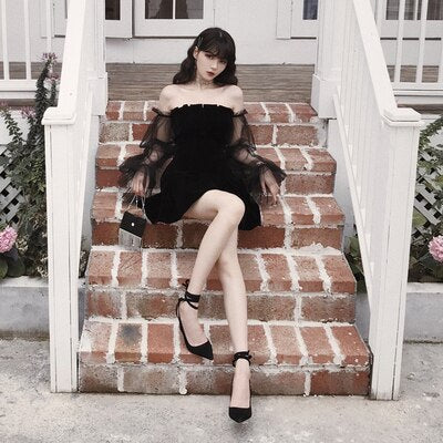 The Bubble Goth Mini Dress - Image 4