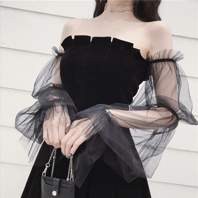 The Bubble Goth Mini Dress - Image 5