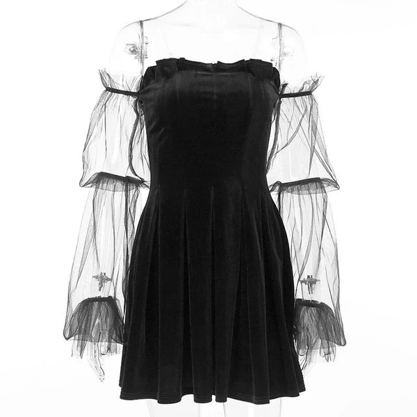 The Bubble Goth Mini Dress - Image 9