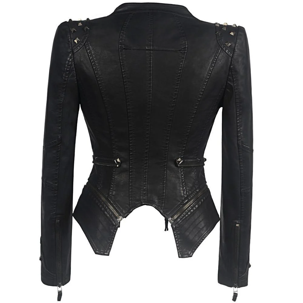 Gothic Leather Jacket - Image 3